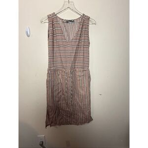 Prana Ecotropics Dress Sleeveless drawstring waist 100% Organic Cotton Small